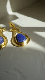 Obsidian Sky Lapis Earrings