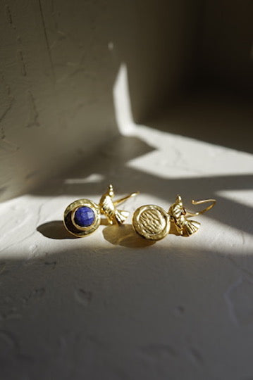 Aurelia Lapis Bird Earrings