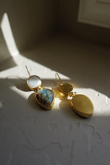 Moonlit Tide Labradorite Earrings