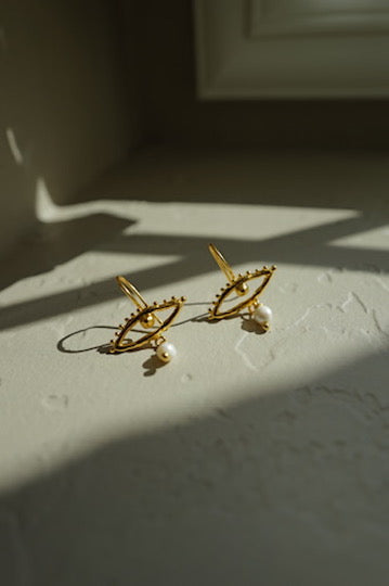 Oracle Eye Pearl Earrings