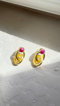 Aurelia Ruby Knot Earrings