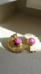 Solaris Ruby Statement Earrings