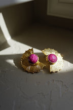 Solaris Ruby Statement Earrings