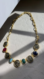 Roman Coin Statement Necklace