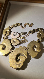 Oscar de la Renta Resin Swirl Statement Necklace Earrings Set – Couture Crystal Jewelry