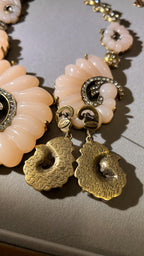 Oscar de la Renta Resin Swirl Statement Necklace Earrings Set – Couture Crystal Jewelry